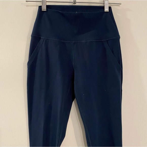 RBX Dark Teal Navy Blue Super Soft Ultra Hold Athletic Leggings - Picture 3 of 8